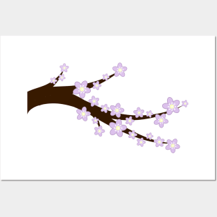 Pretty Sakura Tree - Purple Blossoms Posters and Art